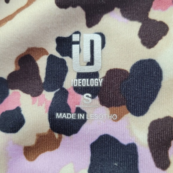 Ideology Womens Small High Waisted Animal Print Yoga Leggings Pockets Pink - Picture 6 of 12